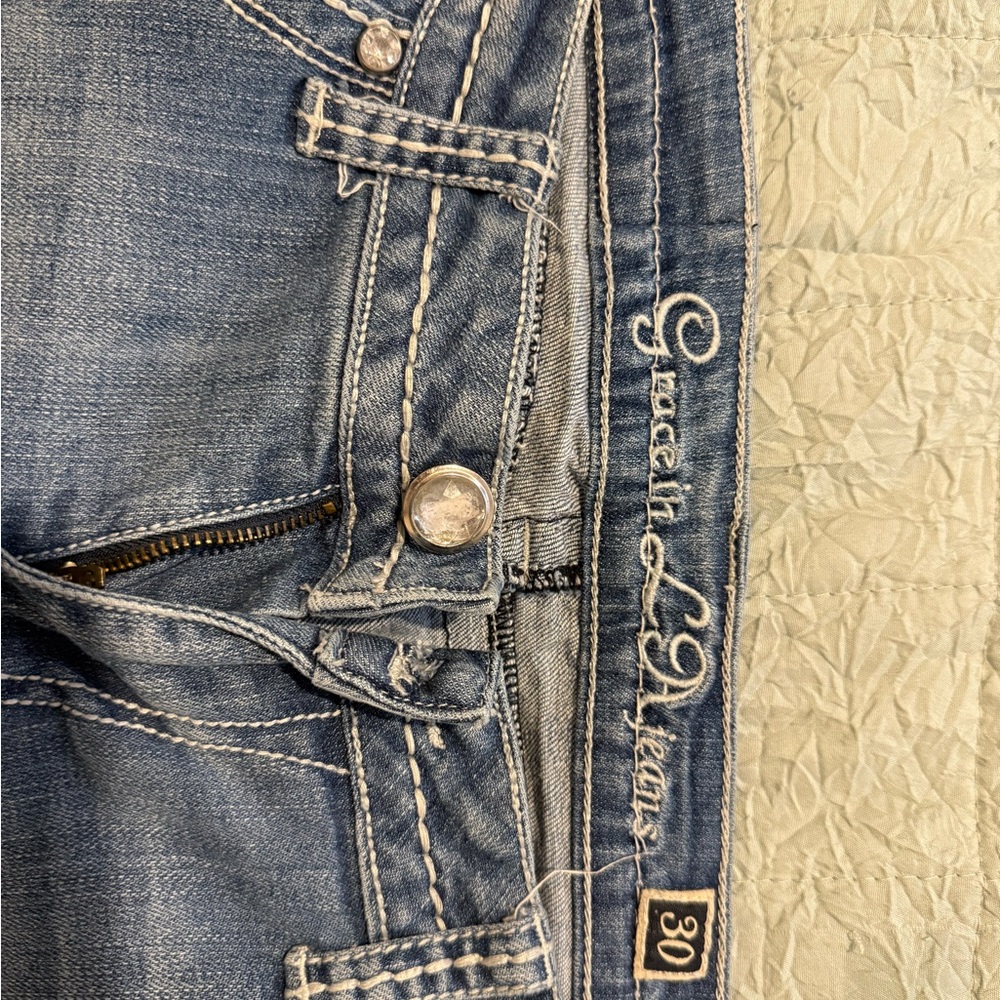 Grace in LA Blue Boyfriend Jeans
